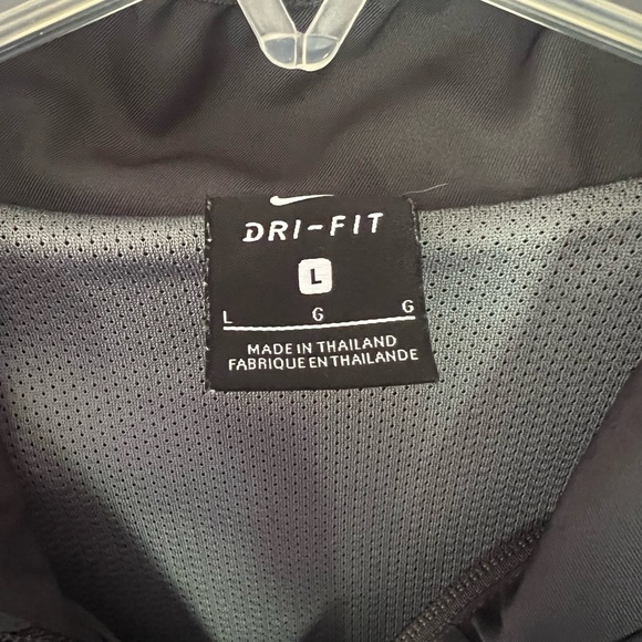 Nike Windbreaker Jacket Men’s Large Black Grey Lightweight Athletic GUC‎ - Picture 5 of 6